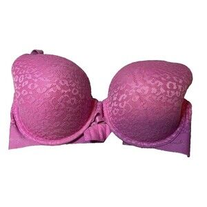 Victoria’s Secret PINK 36DD WearEverywhere Bra Pink Lace Lightly Lined Underwire